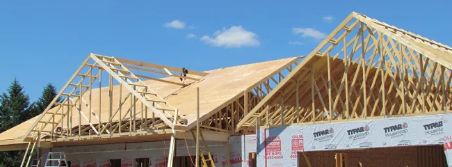 Framing the new house build in 2011